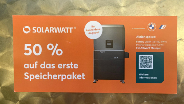 SOLARWATT 50% auf das erste Speicherpaket