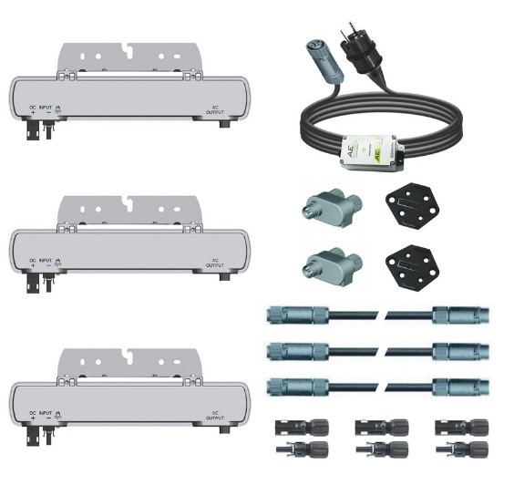 AEconversion Paket 800W für 3 Module +Kabel AEco.1