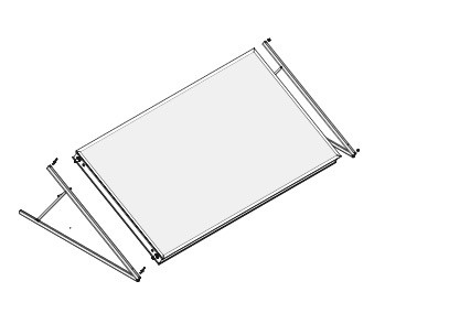 4x EURO L20 AR Flachkollektor Freiaufstellung waagrecht